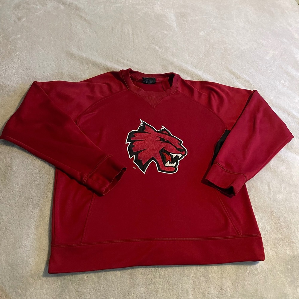 Central Washington University Colosseum Athletics Mens Red Wildcats Sweatshirt L